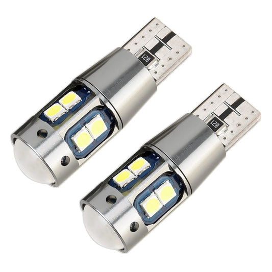 2 PCS T10 DC12V / 2.3W / 6000K / 180LM 10LEDs SMD-3030 Car Clearance Light, with Decoding, 10LEDs