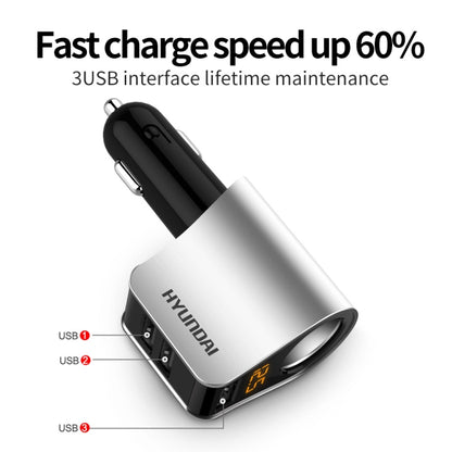 Car Multi-functional Three USB Charger Adapter 3 in 1 Fast Charger, HY101