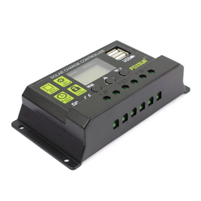 FOXSUR 30A Solar Charge Controller 12V / 24V Automatic Identification Controller, 30A