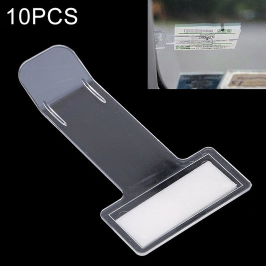 10 PCS Car Plastic Mounted Bill Clip Holder Parking Timing Car Ticket Holder, Plastic Mounted  Clip