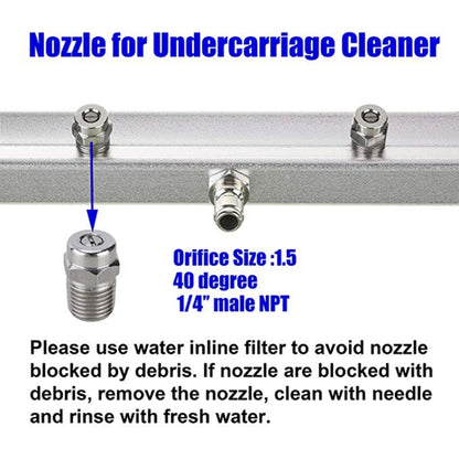 Car Body Chassis Car High Pressure Washing Machine Car Bottom Water Washing Machine 4 Nozzle Cleaner, without Extension Rod