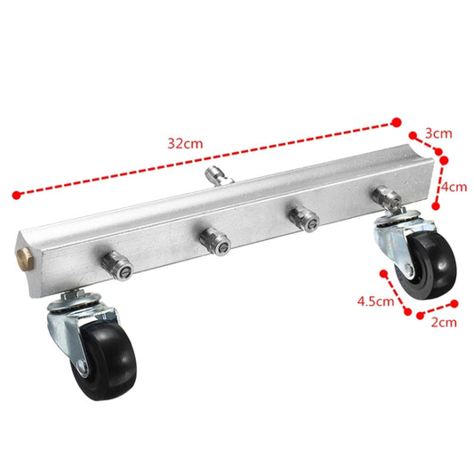 Châssis de Carrosserie de Voiture Laveuse Haute Pression pour Voiture Nettoyeur Dessous de Voiture avec 4 Buses, Longueur de la Tige d'Extension : 34 cm, avec Tige d'Extension