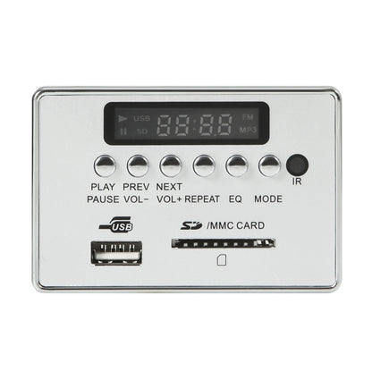 Car 12V Audio MP3 Player Decoder Board FM Radio SD Card USB AUX, with Bluetooth / Remote Control, 12V (Silver Grey), 12V