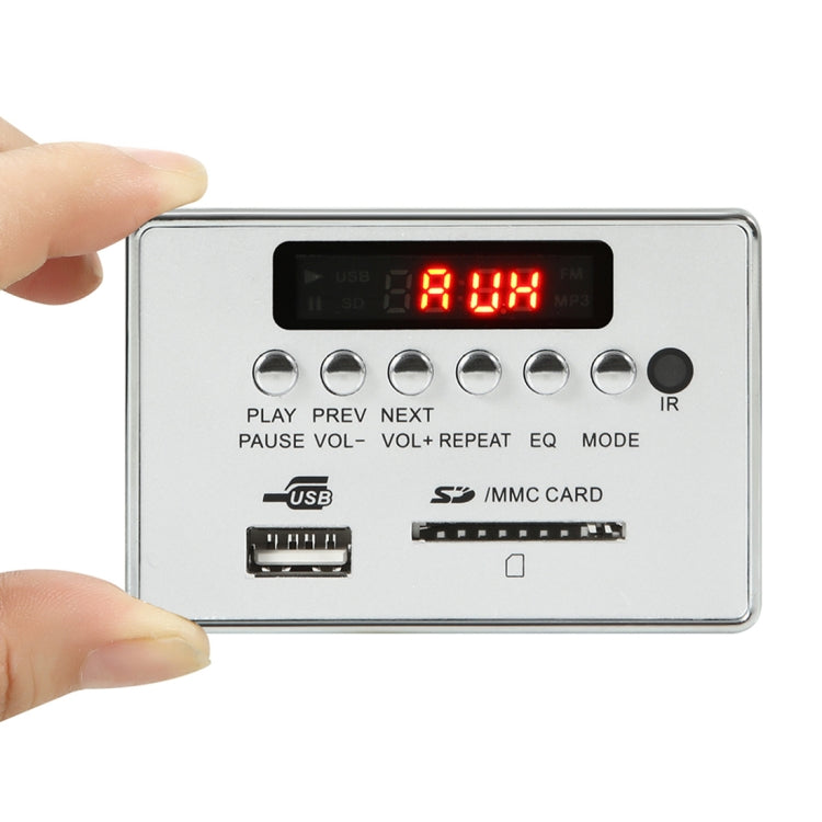 Car 12V Audio MP3 Player Decoder Board FM Radio SD Card USB AUX, with Bluetooth / Remote Control, 12V (Silver Grey), 12V