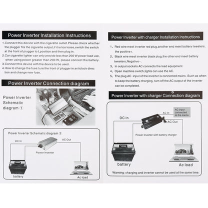 3000W DC 24V to AC 220V Car Multi-functional Sine Wave Power Inverter, Random Color Delivery, 3000W(Sine Wave)