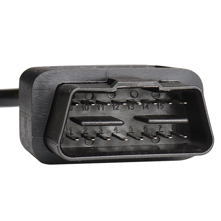 Câble OBD mâle 16 broches, câble d'extension OBD 2 pour scanner de diagnostic automobile, longueur du câble : 30 cm, 30 cm