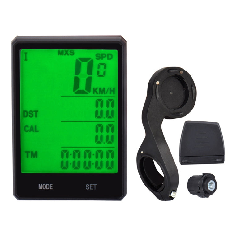2.8 inch English Wireless Waterproof Cycle Computer LCD Odometer Speedometer with Extension Holder, Wireless with Extension Holder