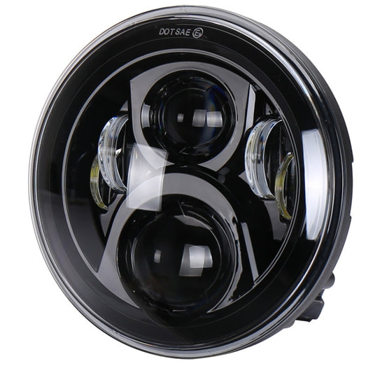 Phare de moto rond à LED de 7 pouces, projecteur modifié pour Honda, pour Honda, pour Honda Silver