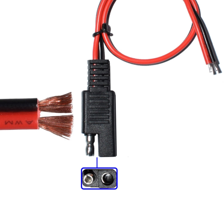 SAE to Crocodile Clip Power Cord Motorcycle Battery Charging Cable, Length: 1m, Length: 1m