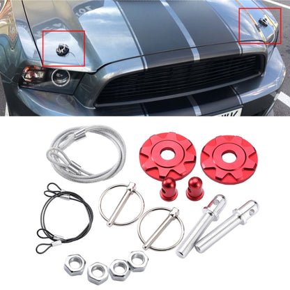 XH-6041 Car Universal Modified Aluminum Alloy Engine Hood Lock Cover, XH-6041(Black), XH-6041(Blue), XH-6041(Red), XH-6041(Silver)