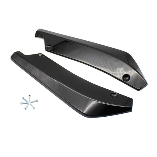 XH-6134 Black Car Universal Modified Rear Spoiler Anti-collision Protector Bar Strip Guard Sticker, Black