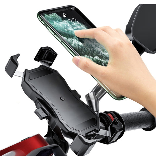 Support de fixation semi-automatique à contraction pour téléphone de moto/vélo, Support de téléphone