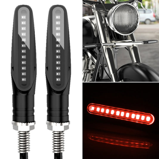 2 PCS D12V / 1W Moto LED Étanche Feux Latéraux Clignotant, Clignotant (Lumière Rouge)
