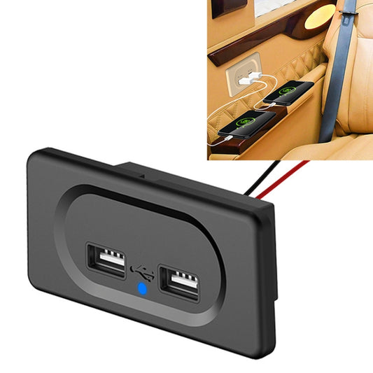 Chargeur de voiture modifié pour bus RV à câble court 4,8 A, double chargeur USB, 4,8 A