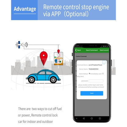Traceur GPS TK300 4G GPS / GPRS / GSM en temps réel pour voiture, camion et véhicule avec batterie et relais, TK300