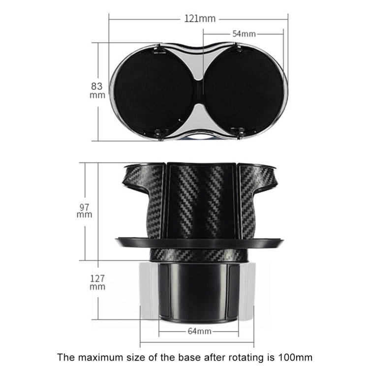 Multi-functional Car Base Adjustable Cup Holder Drink Holder, 2 in 1 Drink Holder