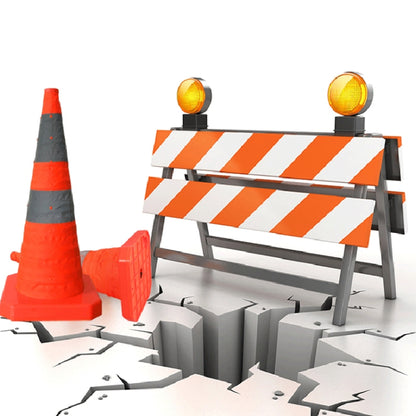 Lift Road Safety Road Cones with Warning Light Height: 70cm, Height: 70cm