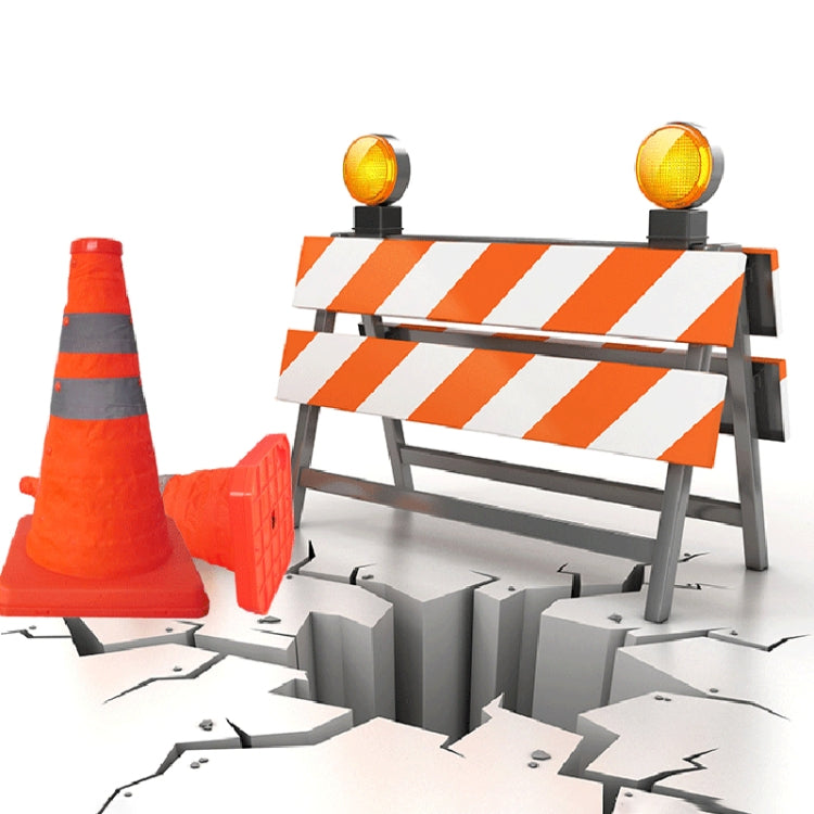 Lift Road Safety Road Cones with Warning Light Height: 30cm, Height: 30cm