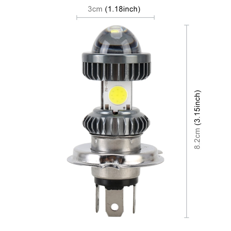 H4 DC9-18V / 4.7W (H)2.2W(L) / 6000K / 500LM Phare LED de moto avec puces COB, H4