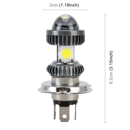 H4 DC9-18V / 4.7W (H)2.2W(L) / 6000K / 500LM Phare LED de moto avec puces COB, H4