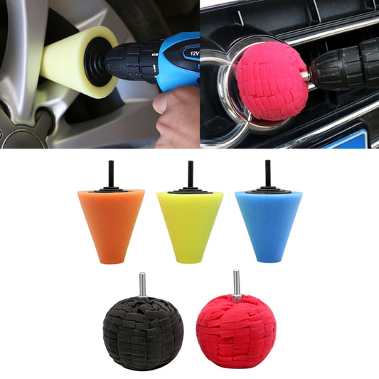 5 en 1 Kit de Disques de Polissage pour Voiture 3 pouces, Éponge de Polissage et Lustrage de Jantes, 5 en 1