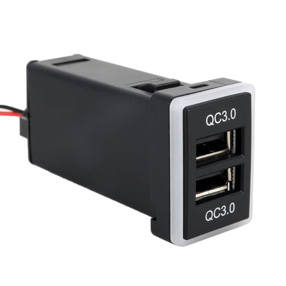Car QC3.0 Fast Charge USB Interface Modification Charger for Toyota, Fuse to Take Power, Fuse (Ice Blue Light)