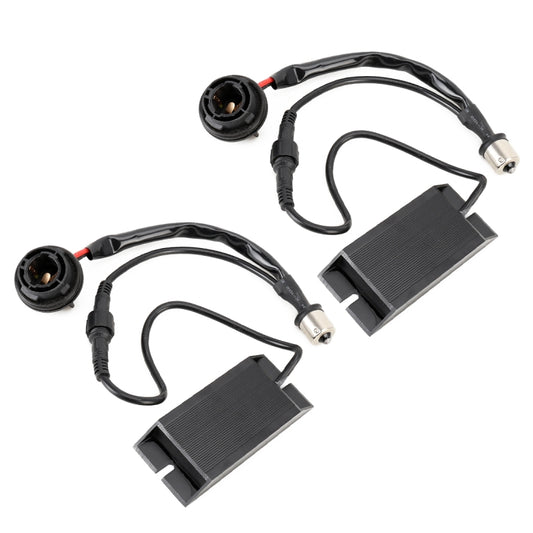 2 PCS 1156 / BAU15S DC12V 50W 6 Ohms Turn Signal / Reversing Light / Brake Light Split Dual Resistance Decoder, 1156 / BAU15S