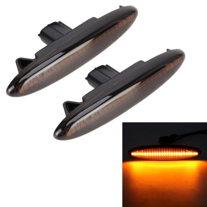 2 PCS DC12V / 5W Car LED Dynamic Blinker Side Lights Flowing Water Turn Signal Light for Lexus, Amber Light, For Lexus, For Lexus (Black)