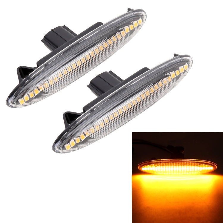2 PCS DC12V / 5W Car LED Dynamic Blinker Side Lights Flowing Water Turn Signal Light for Lexus, Amber Light, For Lexus, For Lexus (Black)