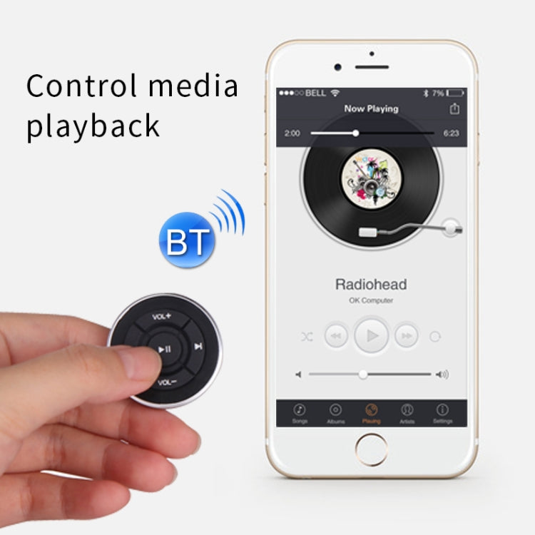 BT005 Car Wireless Bluetooth Controller Mobile Phone Multimedia Multi-functional Steering Wheel Remote Controller, BT005