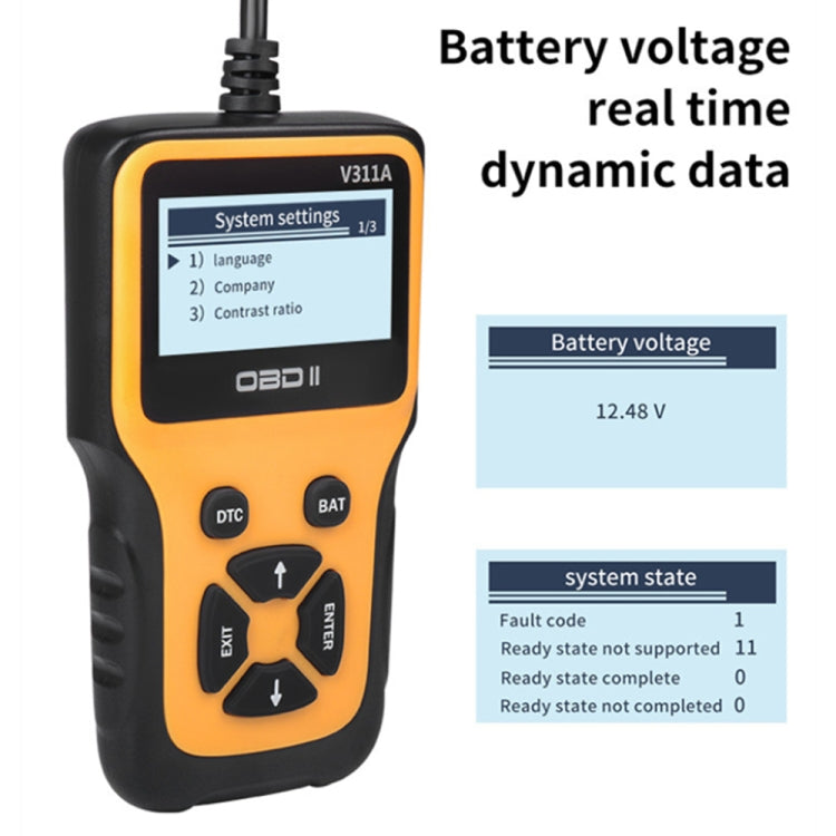 V311A Car Handheld V1.1 OBD2 Fault Detector OBD2 Diagnostic Tool, V311A