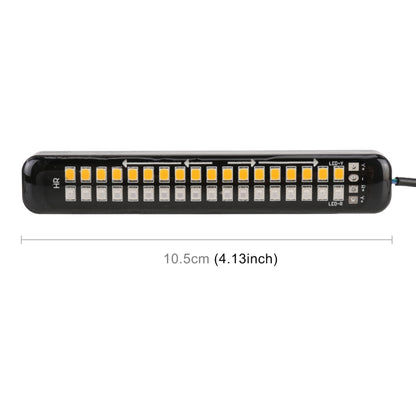 105mm DC12-24V / 1.6W Motorcycle LED Dynamic Blinker Side Lights Flowing Water Brake Lamp Turn Signal Light, Cable Length: 1m, 105mm