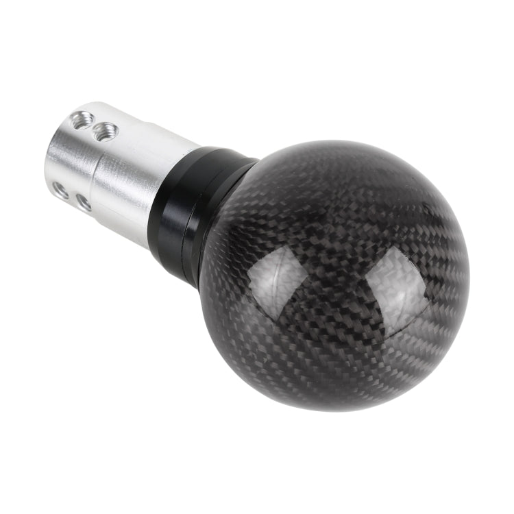 Universal Car Pressable Telescopic Carbon Fiber Gear Head Gear Shift Knob, Length: 9.5cm