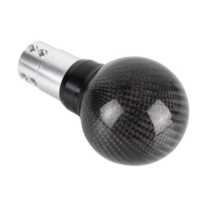 Universal Car Pressable Telescopic Carbon Fiber Gear Head Gear Shift Knob, Length: 9.5cm