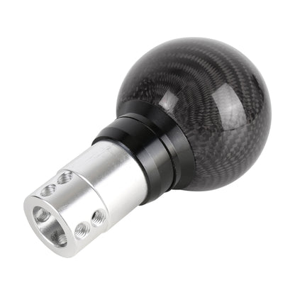 Universal Car Pressable Telescopic Carbon Fiber Gear Head Gear Shift Knob, Length: 9.5cm