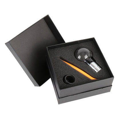 Universal Car Pressable Telescopic Carbon Fiber Gear Head Gear Shift Knob, Length: 9.5cm
