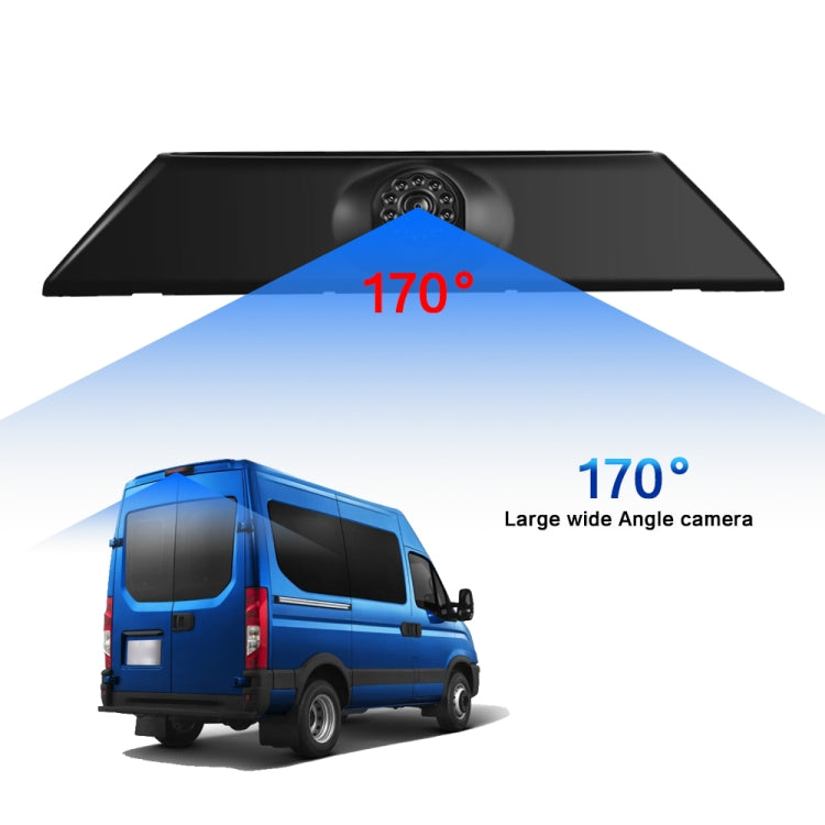 PZ474 Car Waterproof 170 Degree Brake Light View Camera + 7 inch Rearview Monitor for Iveco Daily 4 Gen, PZ474 + 7 inch Rearview Monitor