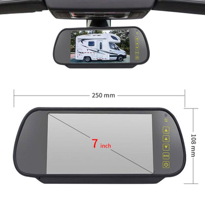 PZ477 Car Waterproof 170 Degree Brake Light View Camera + 7 inch Rearview Monitor for Ford Transit Custom, PZ477 + 7 inch Rearview Monitor