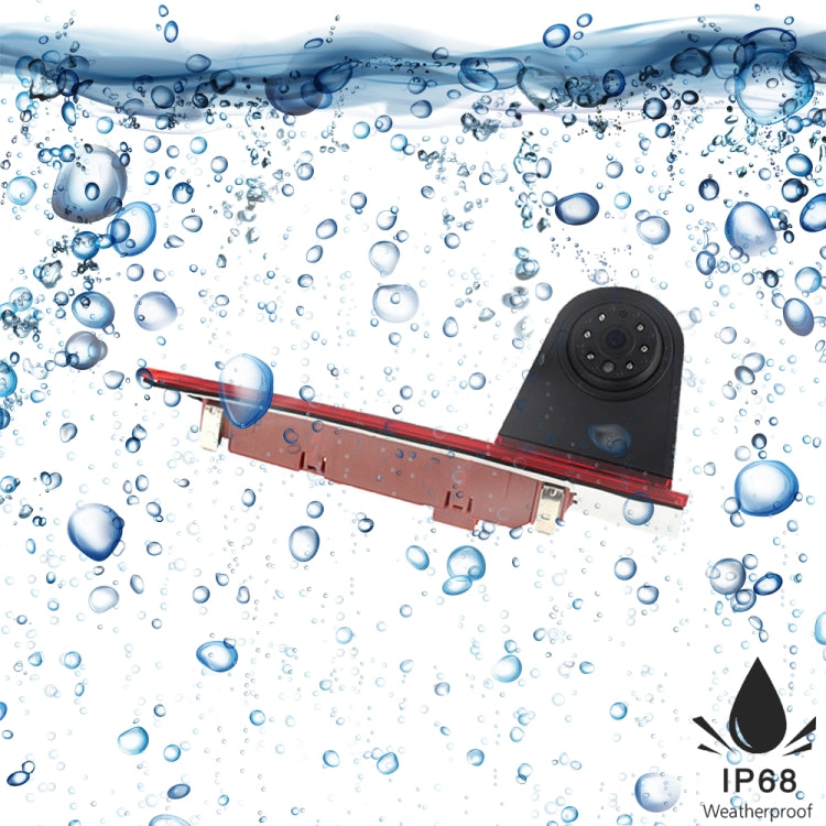 PZ477 Car Waterproof 170 Degree Brake Light View Camera + 7 inch Rearview Monitor for Ford Transit Custom, PZ477 + 7 inch Rearview Monitor