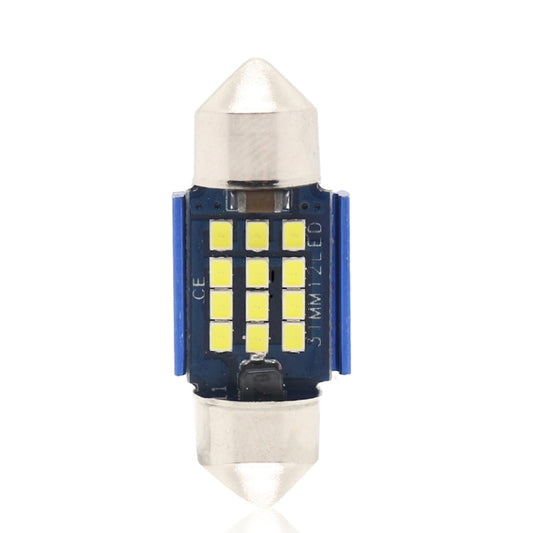 2pcs 31mm DC12-24V / 1W / 6000K / 60LM 12LEDs SMD Car Reading Lamp Dome Light, 31mm