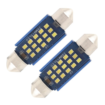 2pcs 39mm DC12-24V / 1W / 6000K / 60LM 15LEDs SMD Car Reading Lamp Dome Light, 39mm