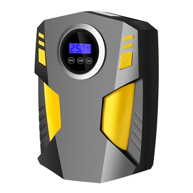 Car 12V Portable Inflatable Cylinder Pedal Digital Display Air Pump with Light, Digital Display