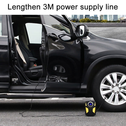 Car 12V Portable Inflatable Cylinder Pedal Digital Display Air Pump with Light, Digital Display