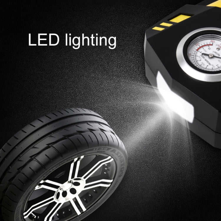 Car 12V Portable Inflatable Cylinder Pedal Pointer Air Pump with Light, Pointer