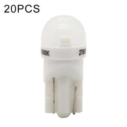 20 PCS T10 DC12V / 0.25W / 6500K / 20LM Car Round Head Plug-in Bubble Reading Light with 1LEDs SMD-3030 Lamps, T10