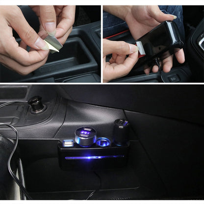 SHUNWEI SD-1938 120W 3A Chargeur de voiture double USB 3 en 1 avec allume-cigare et lumière d'ambiance, SD-1938 (noir)