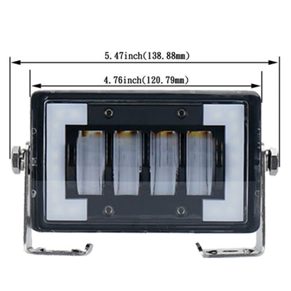 4.76 inch 24W DC 12-24V 1800LM IP67 Car Work Lights / Front Bumper Lights / Roof Lights, with Holder, 4.76 inch