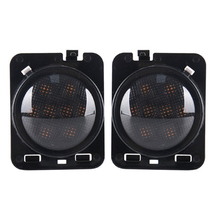 2 PCS 8W DC 12V Car SUV Refit LED Wheel Eyebrow Turn Signal for Jeep Wrangler JK 07-17, Specification: Butt Assembly with Aperture