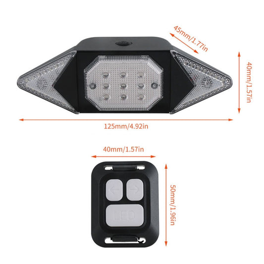 Phare de vélo rechargeable par USB avec télécommande sans fil, feu arrière de vélo avec télécommande sans fil