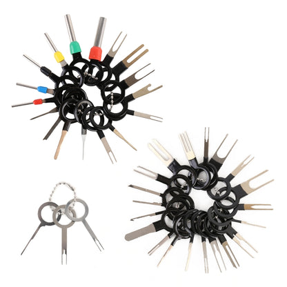 41 in 1 Car Plug Circuit Board Wire Harness Terminal Extraction Pick Connector Crimp Pin Back Needle Remove Tool, 41 in 1